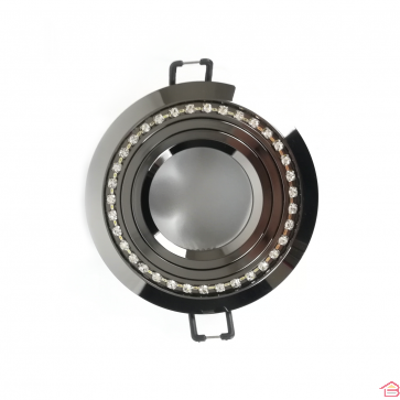 SPOT ALUMINIUM CRISTAL ROND MR16 BK CL