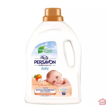 LESSIVE LIQUIDE BÉBÉ ABRICOT BIO - 30 LAVAGES PERSAVON 1,5L