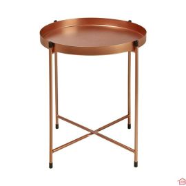 TABLE BASSE EN METAL CUIVRÉ