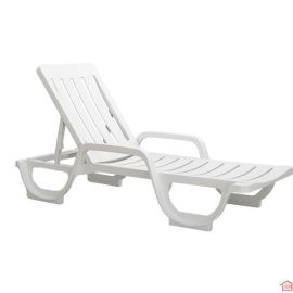 RELAX SUNLOUNGER MALIBU BLANC