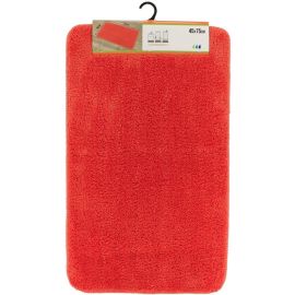 TAPIS MICROFIBRE DOUX ORANGE AVEC DESSOUS EN LATEX 45X75 CM