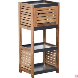 MEUBLE BAS DE RANGEMENT 1 PORTE EN ACACIA