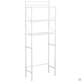 MEUBLE METAL 3 TABLETTES POUR TOILETTES - BLANC