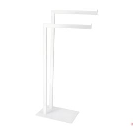 PORTE SERVIETTES METAL 2 BARRES - BLANC