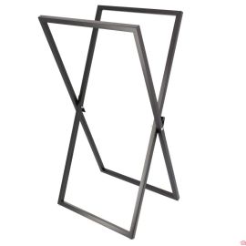 PORTE SERVIETTES METAL STRUCTURE CARREE PLIABLE NOIR