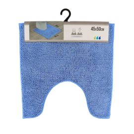 TAPIS CONTOUR WC PLOYESTER 45X50CM - CIEL