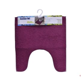 TAPIS CONTOUR WC PLOYESTER 45X50CM - AUBERGINE