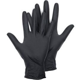 100 GANTS EN NITRILE NOIR LARGES NON POUDRÉS IGOR