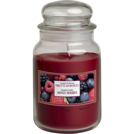 BOUGIE PARFUMÉE EN POT 510 G FRUIT DES BOIS PETALLI LONGUE DURÉE