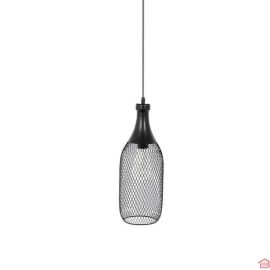 SUSPENSION FORME BOUTEILLE FILAIRE METAL NOIR D 14,50 CM