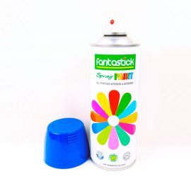 BOMBE DE PEINTURE ACRYLIQUE BLEUE EN AÉROSOL MULTI SURFACES FINITION BRILLANTE 400 ML
