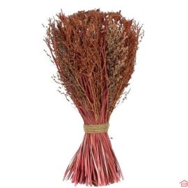 BOUQUET FLEURS SECHEES POURPRE D25 H 42 CM