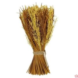 BOUQUET FLEURS SECHEES BOUTON D OR D25 H42CM