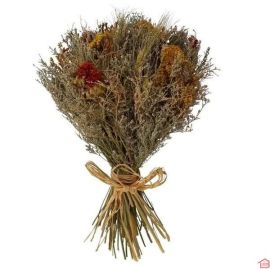 BOUQUET FLEURS SECHÉES COL SAFRAN CARTHAME