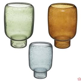 VASE EN VERRE BUBBLY D 17 H24.5 CM