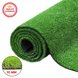 GAZON ARTIFICIEL VERT NATUREL 10 MM – PRIX AU M²