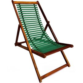 CHILIENNE DE JARDIN EN BOIS RÉGLABLE COULEUR VERT