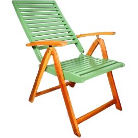 FAUTEUIL PLIANT EN BOIS D'ACACIA BICOLORE VERT