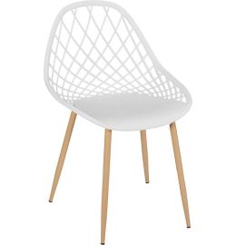 CHAISE D’EXTÉRIEUR EN POLYPROPYLÈNE BLANCHE MODÈLE MALAGA