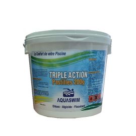 CHLORE EN PASTILLES TRIPLE ACTION SEAU 5KG AQUASWIM