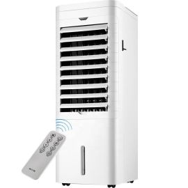 RAFRAÎCHISSEUR VENTILATEUR ÉVAPORATIF 75 W 3 VITESSES RÉSERVOIR 5,4 L AVEC TÉLÉCOMMANDE O’PURE