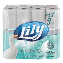 PAPIER HYGIÈNIQUE 3 PLIS PREMIA LILY 32 ROULEAUX