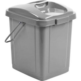 POUBELLE CARRÉE 30 L EN PLASTIQUE AVEC COUVERCLE