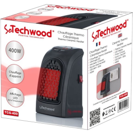 MINI CHAUFFAGE ÉLECTRIQUE CÉRAMIQUE PORTABLE 400 W TECHWOOD TCG 400