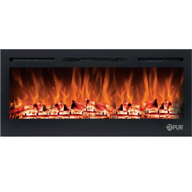 CHEMINÉE ÉLECTRIQUE R'PUR ENCASTRABLE ET MURALE 152 CM AVEC TÉLÉCOMMANDE