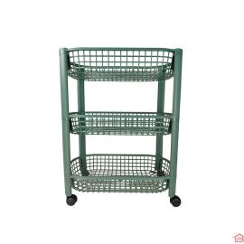 CHARIOT DE MÉNAGE ROULANT A 3 NIVEAUX SAINT MARIN