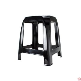 TABOURET NOIR RECYCLÉ - 41 X 35,7 X 46 CM