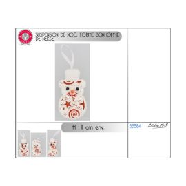 SUSPENSION DE NOEL BONHOMME DE NEIGE H 11 CM