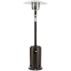 PARASOL CHAUFFANT DE TERRASSE MARRON FSD-A/M AU GAZ PROPANE ET BUTANE 13 KW AVEC ROULETTES