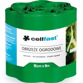 BORDURE DE JARDIN ONDULÉE VERTE 9 M X 15 CM EN MATÉRIAU IMPERMÉABLE