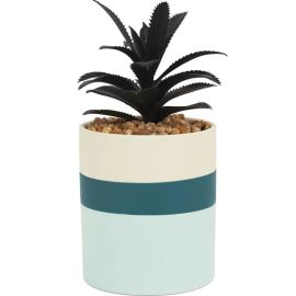 PLANTE ARTIFICIELLE DÉCORATIVE EN POT COLOR BLOCK HAUTEUR 16 CM