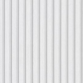 PAPIER PEINT INTISSÉ VINYLE EFFET BARDAGE BOIS GRIS ET BLANC