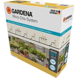 KIT D'ARROSAGE GOUTTE À GOUTTE POUR BALCON JUSQU'À 15 PLANTES GARDENA MICRO-DRIP-SYSTEM