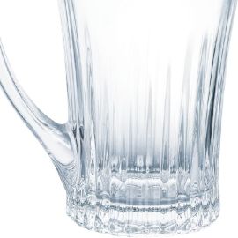 LOT DE 6 MUGS 16 CL EN VERRE TRANSPARENT AVEC POIGNÉE MODÈLE CARAT LUMINARC