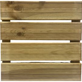 DALLE DE TERRASSE EN BOIS DE PIN TRAITÉ JULIA 50 X 50 CM ÉPAISSEUR 3,5 CM
