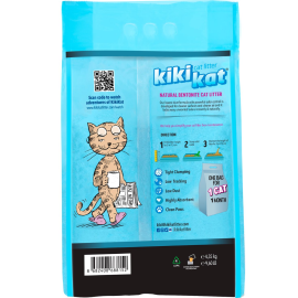 LITIÈRE AGGLOMÉRANTE POUR CHATS KIKIKAT CHARBON ACTIF SUPER BLANC 5 LITRES