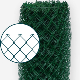 GRILLAGE PLASTIFIÉ VERT SIMPLE TORSION MAILLE 50 MM 1.5X25 M
