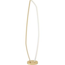 LAMPADAIRE DESIGN EN ALUMINIUM ACIER ET LAITON BROSSÉ AVEC ÉCLAIRAGE LED INTÉGRÉ 3000K