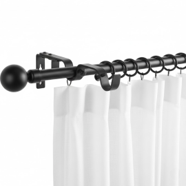 SUPPORT DOUBLE GOUTTIÈRE EXTENSIBLE DIAMÈTRE 20 MM 165 À 190 MM NOIR MAT LOT DE 2