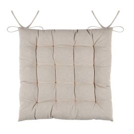 GALETTE DE CHAISE DUO 16 POINTS LIN 38X38X3.5 CM