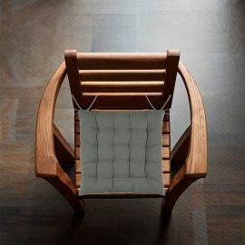 GALETTE DE CHAISE DUO VERT 38 X 38 X 3,5 CENTIMÈTRES EN COTON AVEC FERMETURE À CORDON