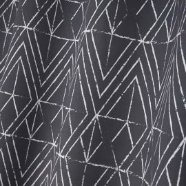 RIDEAU OCCULTANT ANTHRACITE À MOTIFS GÉOMÉTRIQUES VIBORG 140 X 260 CENTIMÈTRES À ŒILLETS