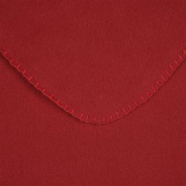 PLAID DE CANAPÉ ROUGE 125 X 150 CM EN POLYESTER RECYCLÉ AVEC FINITION POINT DE CHEVAL