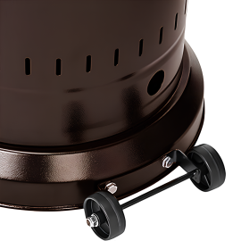 CHAUFFE TERRASSE À GAZ MARRON 13 KW AVEC ROULETTES ET SÉCURITÉ FSD-D M