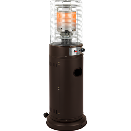 CHAUFFE TERRASSE MARRON GAZ PROPANE BUTANE 13 KW AVEC ROULETTES FSD-D/M