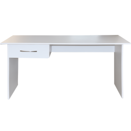 BUREAU ARISTOTE EN BOIS COLORIS BLANC 110X49X75 CM